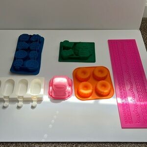 6 silicon for fondant and cake decorations